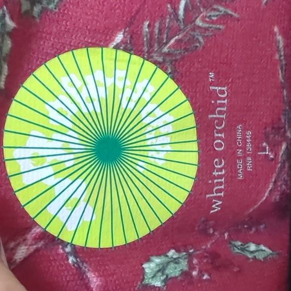 White Orchid, full length nightgown. Size Large - Picture 3 of 8